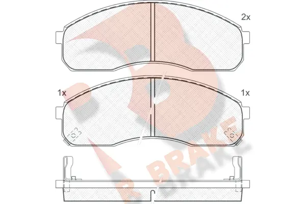 Kit de plaquettes de frein, frein à disque R BRAKE RB1455