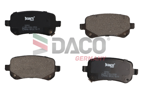 Kit de plaquettes de frein, frein à disque DACO Germany 320902