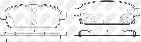 Kit de plaquettes de frein, frein à disque NiBK PN0392