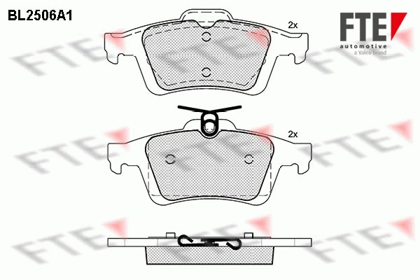 Kit de plaquettes de frein, frein à disque FTE 9010769