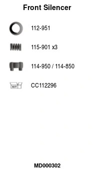 Silencieux avant FA1 MD000302