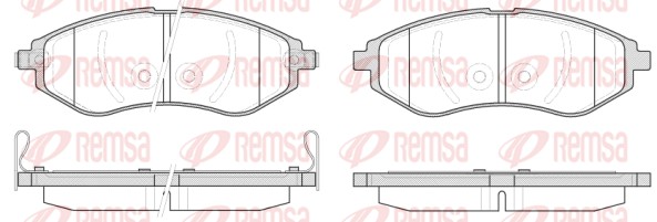 Kit de plaquettes de frein, frein à disque REMSA 0986.02