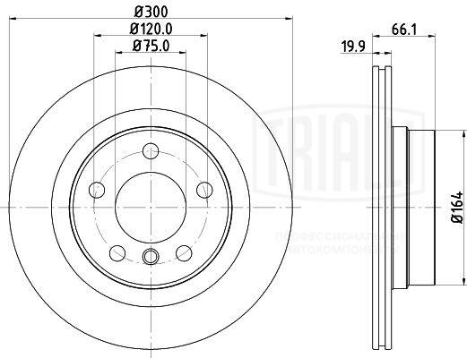 Disque de frein TRIALLI DF 190410