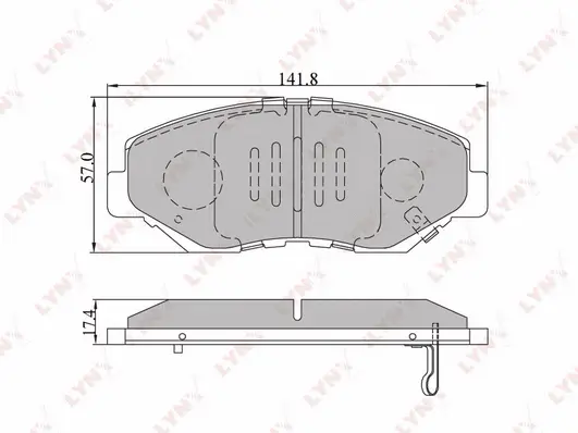 Kit de plaquettes de frein, frein à disque LYNXAUTO BD-3404