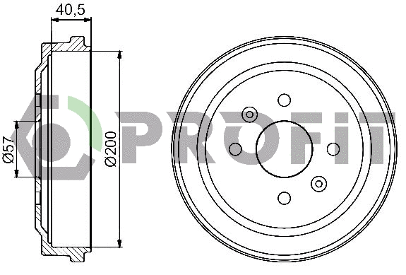 Tambour de frein PROFIT 5020-0005