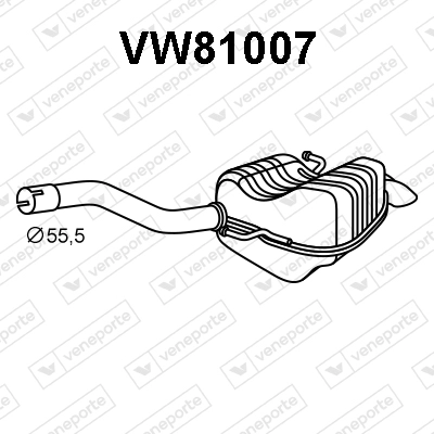 Silencieux arrière VENEPORTE VW81007