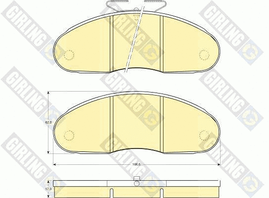 Kit de plaquettes de frein, frein à disque GIRLING 6108273
