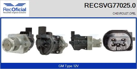 Vanne EGR RECOFICIAL RECSVG77025.0