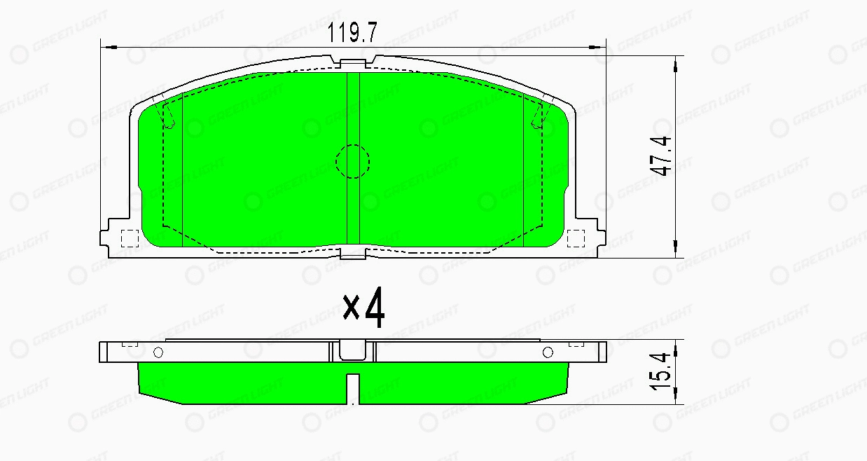 Kit de plaquettes de frein, frein à disque Automotive Adriado GLBP0273