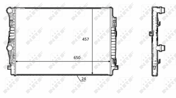 Radiateur, refroidissement du moteur NRF 58392