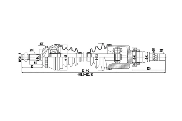 Arbre de transmission DYNAMATRIX DDS250099