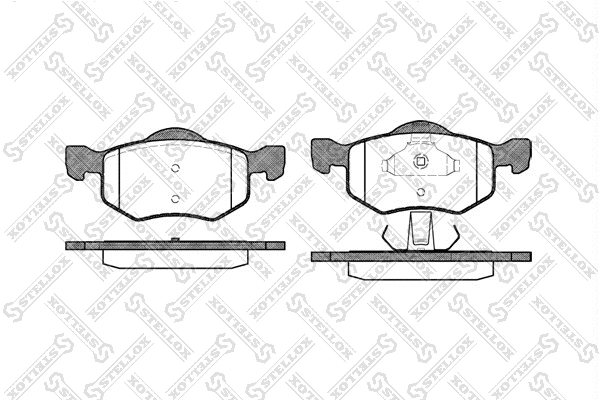 Kit de plaquettes de frein, frein à disque STELLOX 813 000-SX