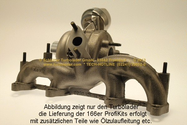 Turbocompresseur, suralimentation SCHLÜTTER TURBOLADER 166-03070