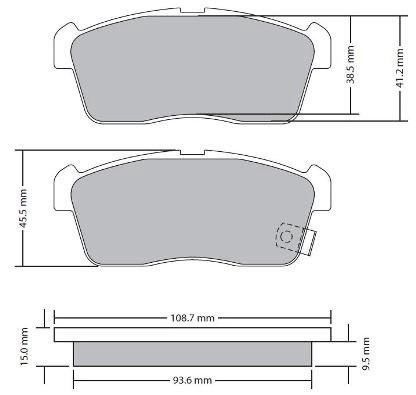 Kit de plaquettes de frein, frein à disque FREMAX FBP-1690