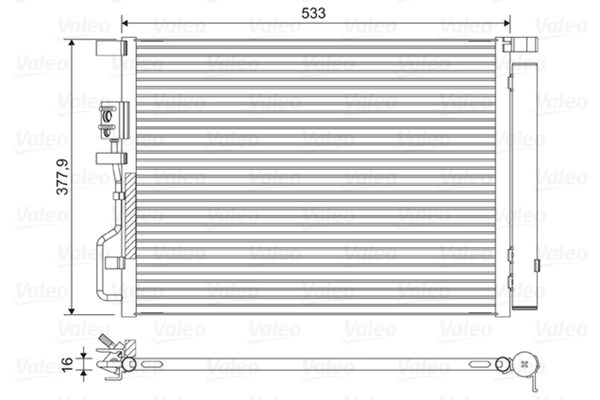 Condenseur, climatisation VALEO 822612