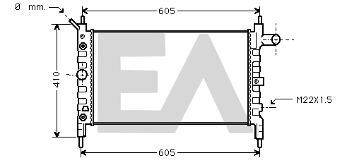Radiateur, refroidissement du moteur EACLIMA 31R54014