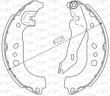Jeu de mâchoires de frein OPEN PARTS BSA2265.00