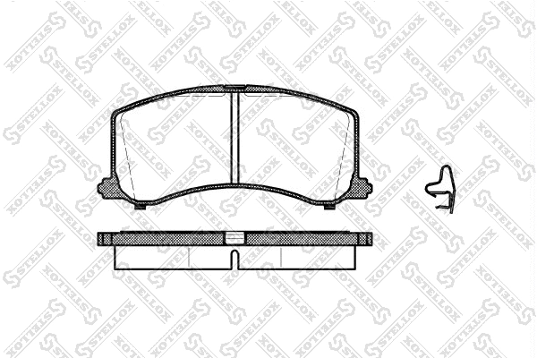 Kit de plaquettes de frein, frein à disque STELLOX 606 002B-SX