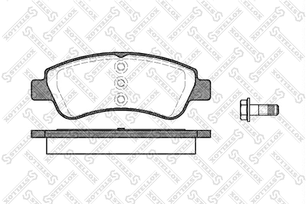 Kit de plaquettes de frein, frein à disque STELLOX 852 000B-SX