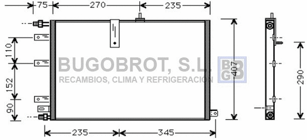 Condenseur, climatisation BUGOBROT 62-SB5034