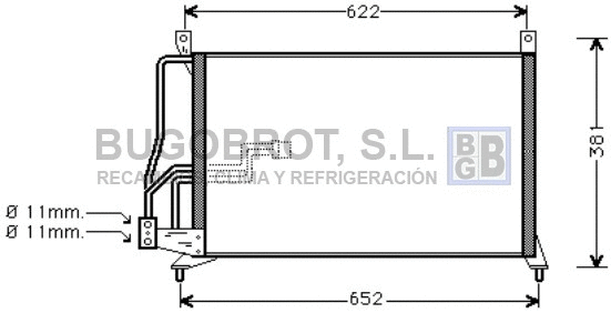 Condenseur, climatisation BUGOBROT 62-OL5231