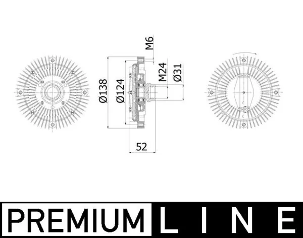 Embrayage, ventilateur de radiateur MAHLE CFC 64 001P