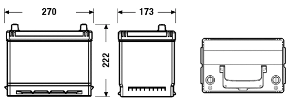 Batterie de démarrage TUDOR TB704