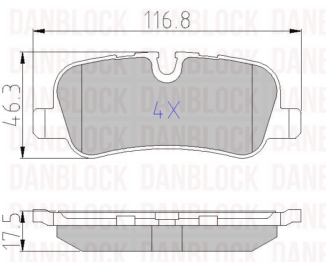 Kit de plaquettes de frein, frein à disque DANBLOCK DB 510544