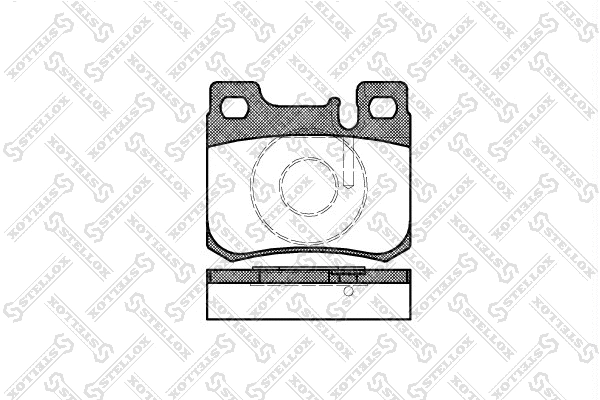 Kit de plaquettes de frein, frein à disque STELLOX 168 020B-SX