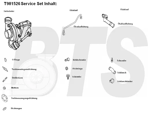 Turbocompresseur, suralimentation BTS Turbo T981526