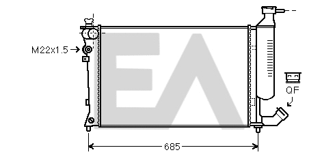 Radiateur, refroidissement du moteur EACLIMA 31R10092