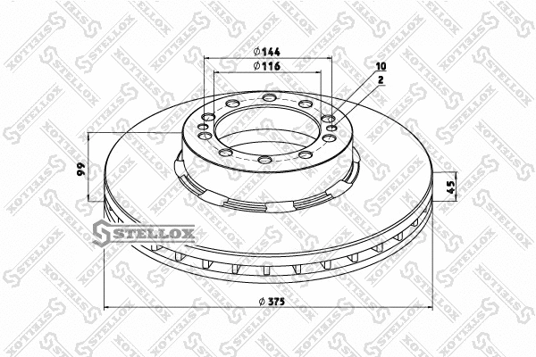 Disque de frein STELLOX 85-00704-SX