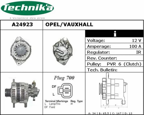 Alternateur Technika A24923
