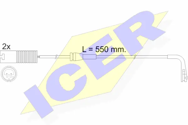 Contact d'avertissement, usure des plaquettes de frein ICER 610388 E C