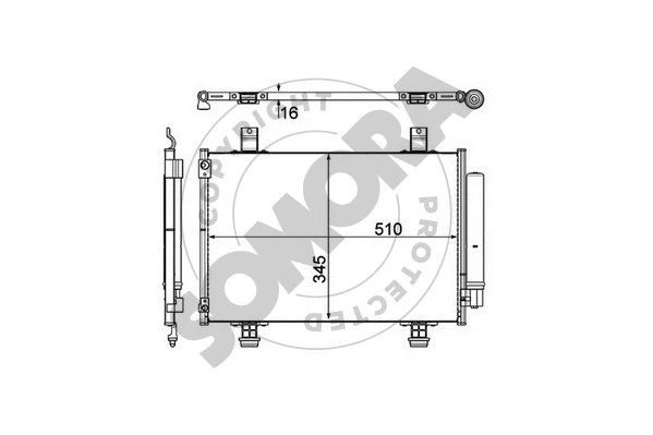 Condenseur, climatisation SOMORA 301560A
