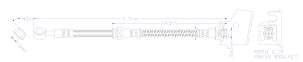 Flexible de frein JURATEK JBH1248R