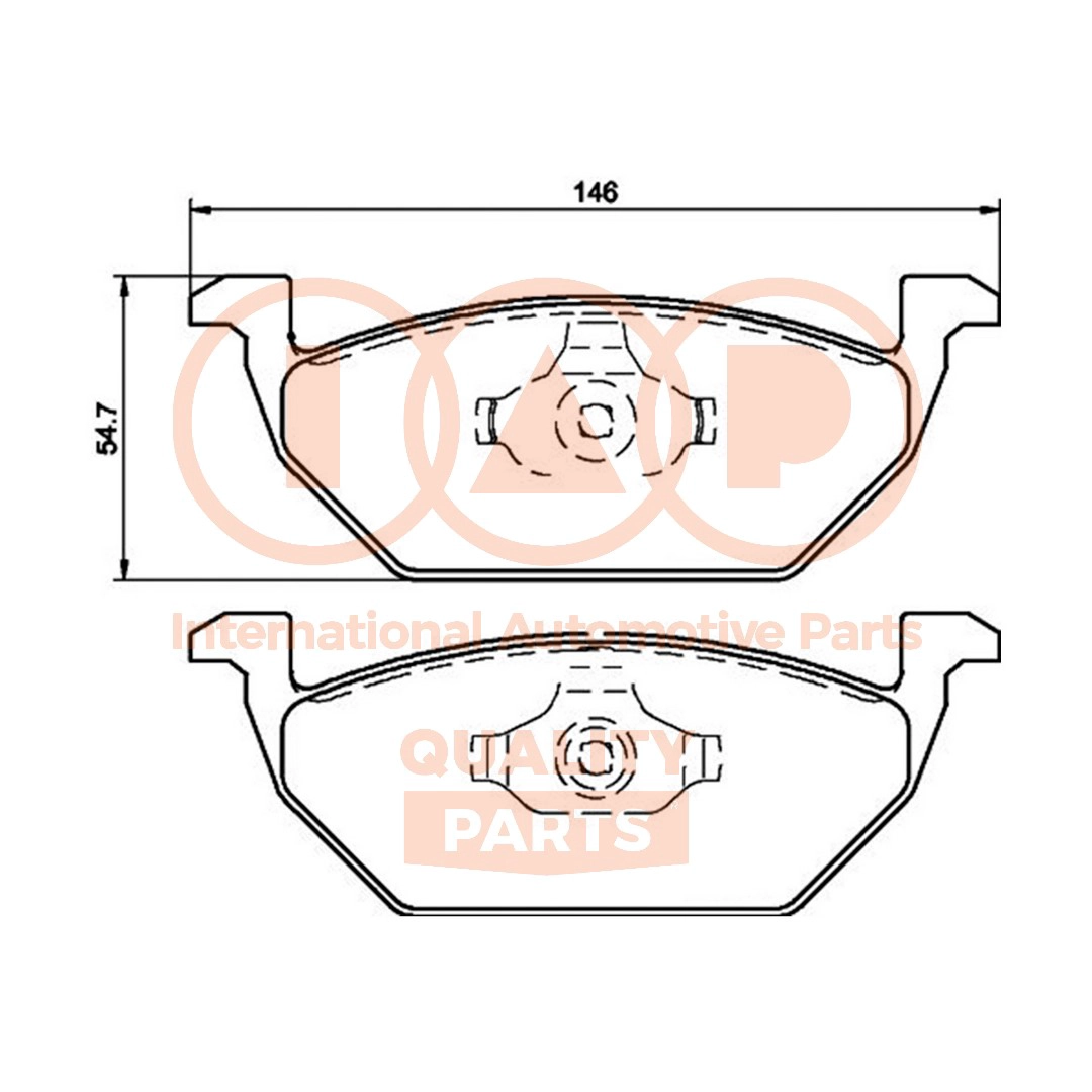 Kit de plaquettes de frein, frein à disque IAP QUALITY PARTS 704-50040