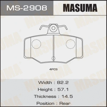 Jeu de mâchoires de frein MASUMA MS-2908