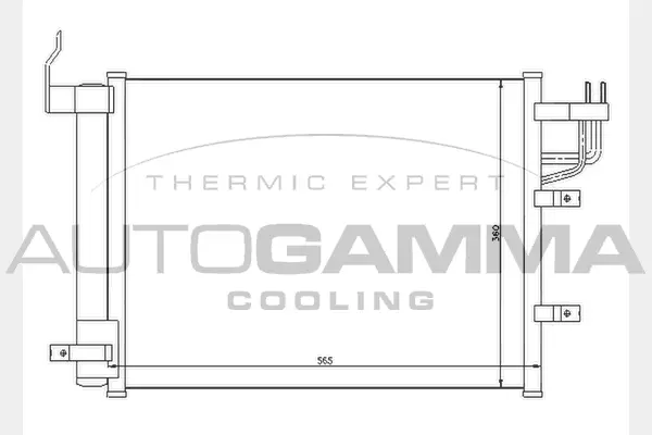 Condenseur, climatisation AUTOGAMMA 104759