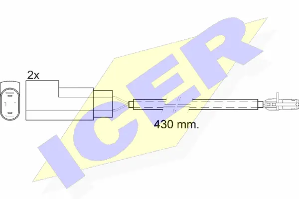 Contact d'avertissement, usure des plaquettes de frein ICER 610413 E C