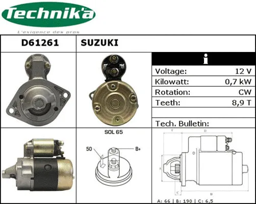 Démarreur Technika D61261