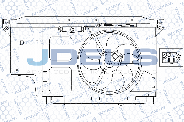 Ventilateur, refroidissement du moteur JDEUS EV210302