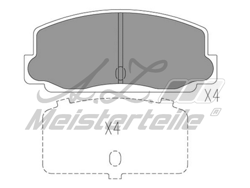 Kit de plaquettes de frein, frein à disque A.Z. Meisterteile AZMT-44-022-2218