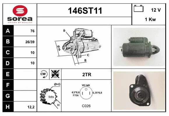 Démarreur STARTCAR 146ST11