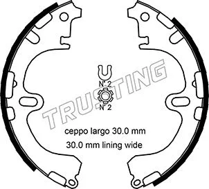 Jeu de mâchoires de frein TRUSTING 115.303