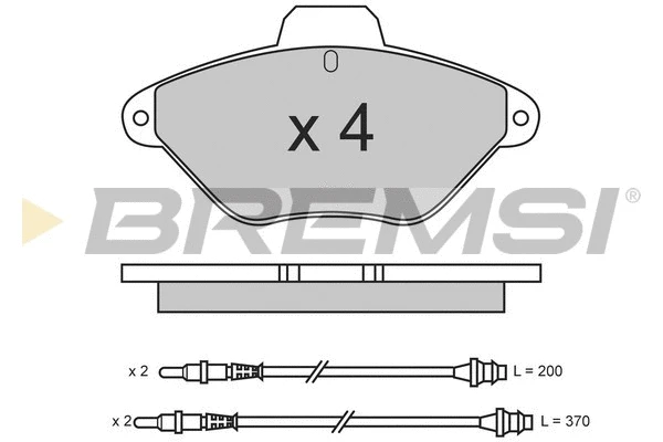 Kit de plaquettes de frein, frein à disque BREMSI BP2564