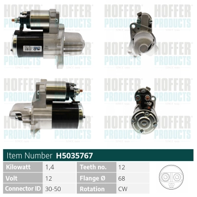 Démarreur HOFFER H5035767