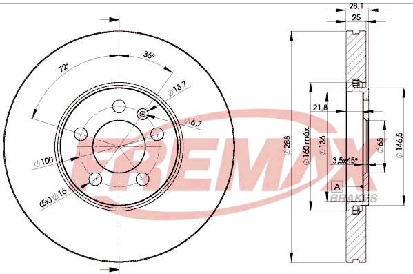 Disque de frein FREMAX BD-5302