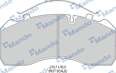 Kit de plaquettes de frein, frein à disque MANDO MBF016064
