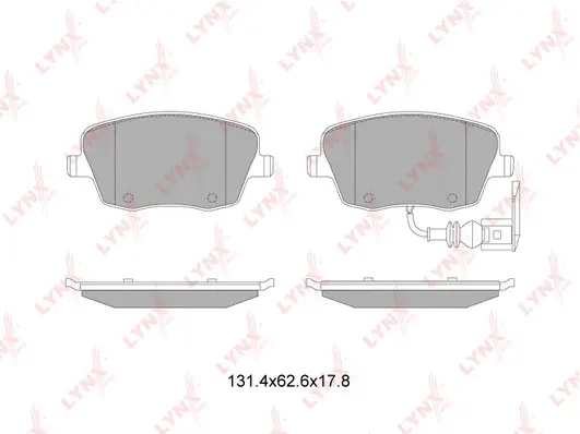Kit de plaquettes de frein, frein à disque LYNXAUTO BD-8041